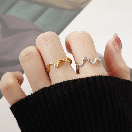 Light-luxury Minimalist Zircon-studded Ring For Women
