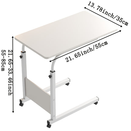 Adjustable Rolling Laptop Desk | Portable Workstation for Home, Office, Bedside