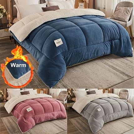 1pc Thick Quilted Comforter Insert - Ultra Soft Breathable Polyester, Machine Washable
