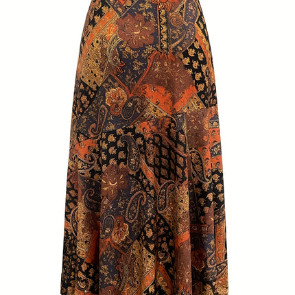Women's Elegant British Style A-Line Skirt  Fall/Winter Half-Skirt for Parties, Travel