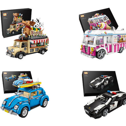 Model toy of building block car