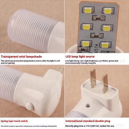 Household Minimalist Energy-saving Plug-in Lighting Bedside Night Light