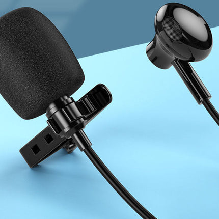Lavalier Microphone Monitor Line Video Live Mini Interview Recording Equipment