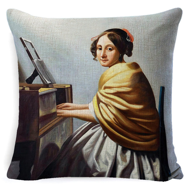 Oil Painting Pillow Famous Painting Pillow Cushion New Sofa Pillow Cover