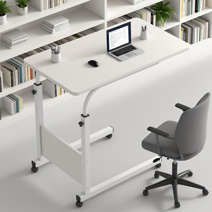 Adjustable Rolling Laptop Desk | Portable Workstation for Home, Office, Bedside