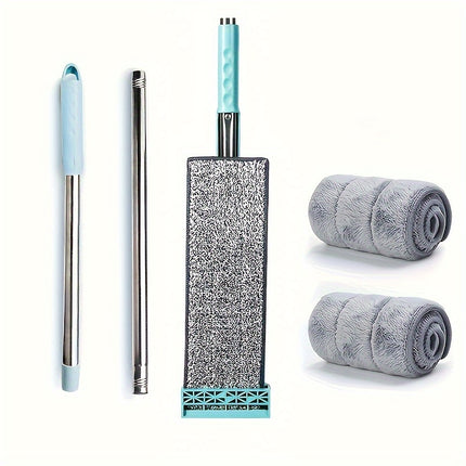 5-Set, Ultra-Durable Rotating Floor Mop with 1/2/3/4/5 Reusable Microfiber Pads