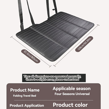 1pc Foldable Car Back Seat Mattress, Portable Travel Bed, Dog Car Seat Cover, Fits Most Cars/Suvs/Trucks, Concave Design for Camping And Road Trips RV Bed Mattresses