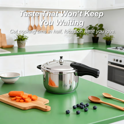 Premium Stainless Steel Pressure Cooker  Thickened Multi-Layer Base for Rapid Freshness