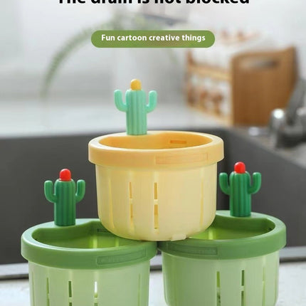 Cactus Sink Drain Strainer Press Automatic Dumping Basket Multi-functional Use Filter Net For Tub Kitchen Waste Collector Kitchen Gadgets