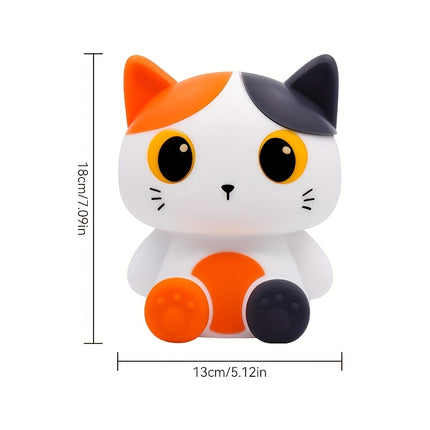 Cute Cat Night Light | Tabletop Decorative LED Light, USB Rechargeable, Ideal for Christmas and New Year Gifts