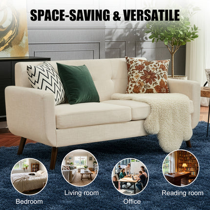 Sofa, Mid Century Modern Style Love Seat Couches for The Living Room, Button Tufted