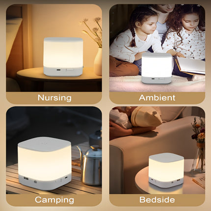 Wood Grain/White 1800/3600mAH LED Desk Lamp Office Lamp Touch Dimmable