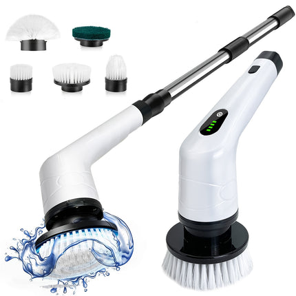 Electric Spin Scrubber, Upgrade Cordless Cleaning Brush, 4500RPM Powerful Cleaning