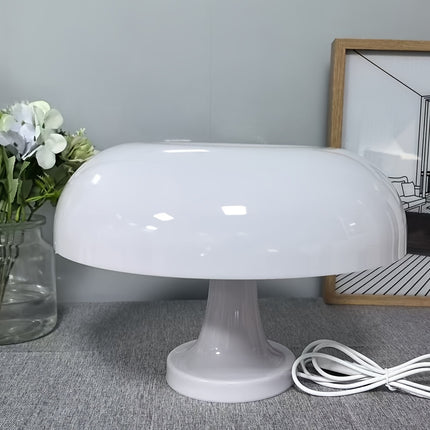 Three color temperature mushroom table lamp, retro design, with button switch control