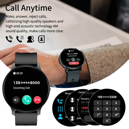 Smartwatch (Answer/Dial) | 2025 Newest Round Smartwatch with Message Alert, Pedometer,