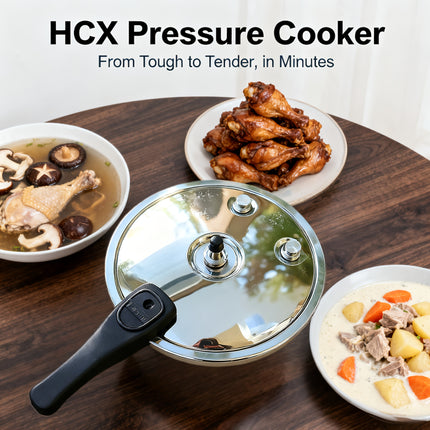 6L Pressure Cooker Overflow-Proof, Heavy-Duty Construction, Compatible with All Stovetops