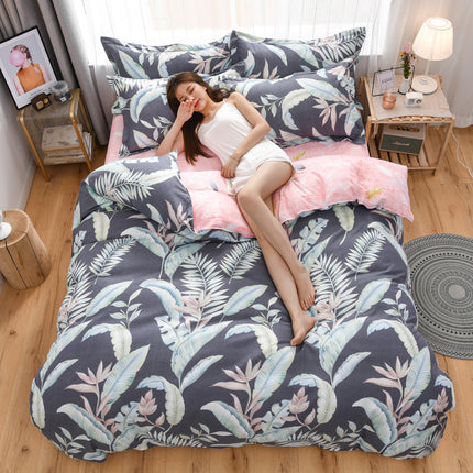 New Three Piece Thickened Cotton Sheet Quilt Cover