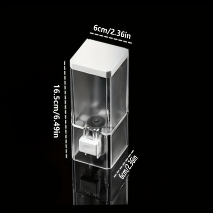 JUEMEL 1pc Home Transparent Wall-mounted Manual Soap Dispenser, Without Drilling and Power Supply