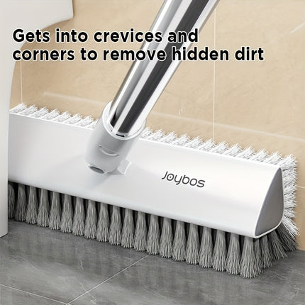 Heavy-Duty Double-Sided Floor Scrub Brush with V-Shaped Triangle Head - Stiff Bristles for Deep Cleaning Corners,