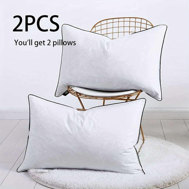 Feather Pillow with 3 Chamber Filling - Down Feather Pillow And 100% Egyptian Egyptian Cotton