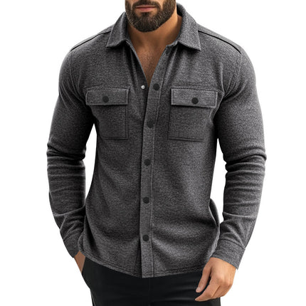 Men's Lapel Multi-pocket Single-breasted Jacket