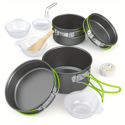 1 Set Aluminum Portable Camping Cookware