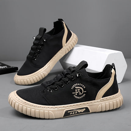 Men's Casual Sports Shoes - 1 Pair Breathable Lightweight Low-Top Sneakers with Synthetic