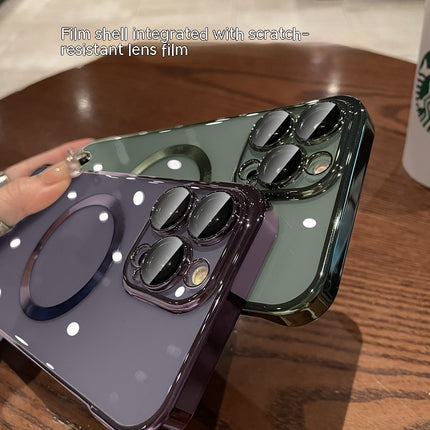 Plastic Dustproof Net Electroplating Frameless Phone Case I Magnetic Hard Shell