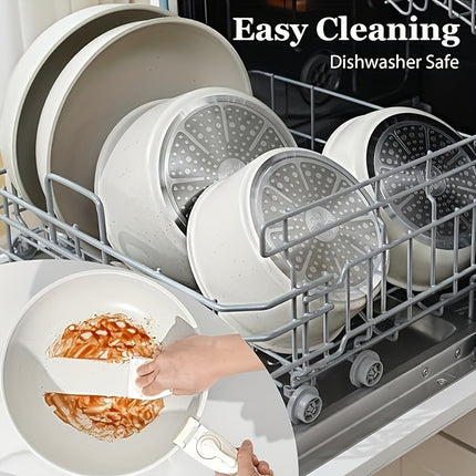 15pcs Non-Stick Cookware Set with Detachable Handles