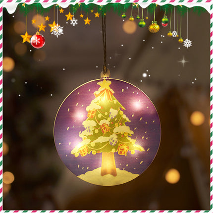 Holiday Decoration Arrangement Hanging Lights Christmas Tree