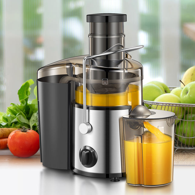 Juicer Extractor | 3 Wide Mouth Feed Chute for Fruits and Vegetables, Easy to Clean, Stainless Steel