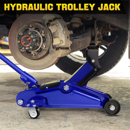 Hydraulic Rolling Heavy-Duty Jack - 2 Tons - Low Profile - for Car, Utility & Garage - Tire Repair/Repair
