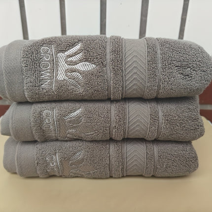 3pcs Crown Embroidered Large Size Bathrooms Hand Towel Set (15.7 * 31.5in/40 * 80cm)