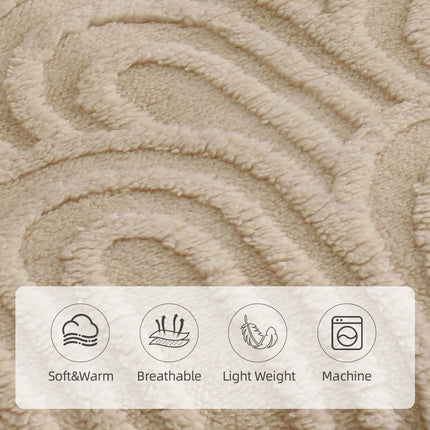 Green/Dark Grey/Coffee/Beige, Bed And Sofa Dual-Purpose Winter Blanket, Comfortable Soft