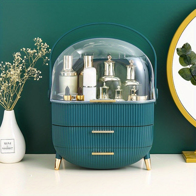 Luxury Cosmetic Organizer with Transparent Dome Lid