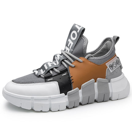 Leather panel casual sneakers