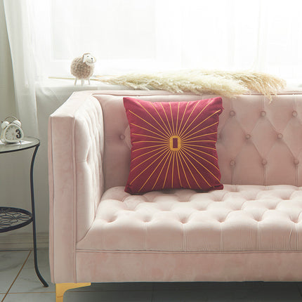 Netherlands Velvet Gold Thread Embroidery Pillow Cover