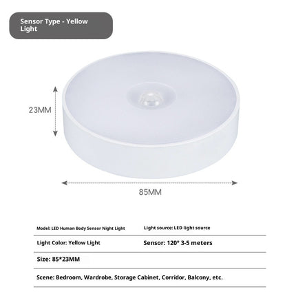 Infrared Wireless Human Body Induction Lamp Rechargeable LED Night Light