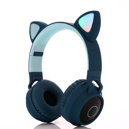 Cartoon Head-mounted Cat Ears Gaming Wireless Bluetooth Headset