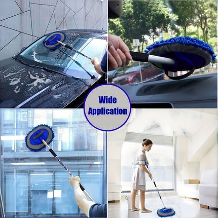 Extra-long 2-In-1 Adjustable Length Car Wash Mop with Removable Design and Handle