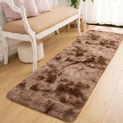 Extra Large Plush Mat - Ultra-Soft & Brown Floor Mat, Non-Slip Backing, Machine Washable,