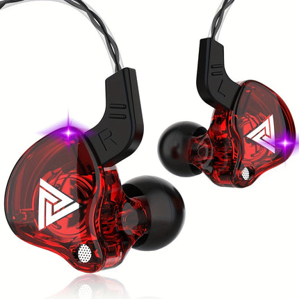 Microphone Headphones, HiFi Bass Sport In-ear Monitor Headset, Music Game Earbuds 3.5MM