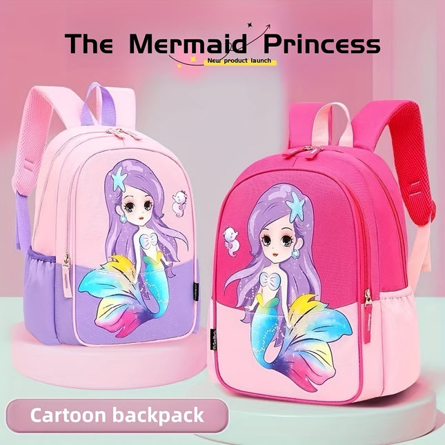 Lightweight & Adorable Mermaid Princess Cartoon Backpack