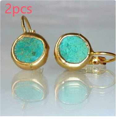 Women's Fashion Simple Flash Emerald Earrings