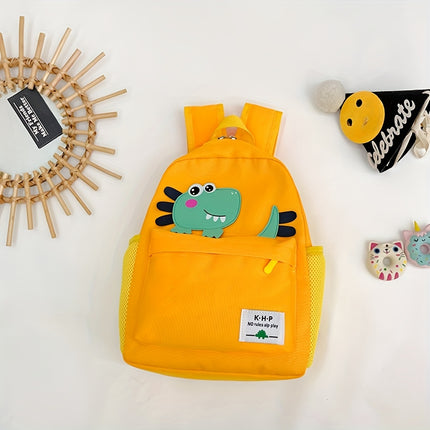 Lightweight Cartoon Dinosaur Backpack for Kids - Adjustable Strap, Polyester Lining, Casual Style