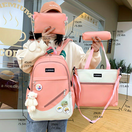 Bag for s Lightweight Versatile Junior High Student Large Capacity Backpack with Bear