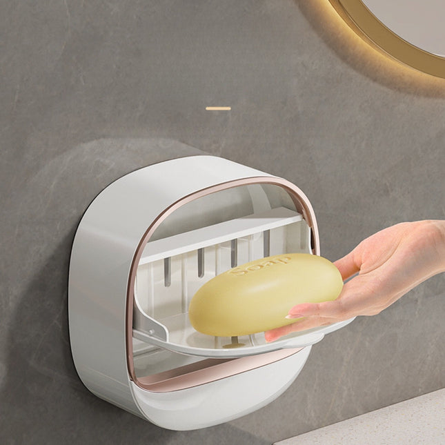 Easy-Install Wall-Mounted Soap Dish - No Drilling Required, Perfect for Laundry & Bathroom Elegance, Soap Bar Holder
