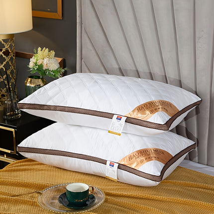 1-Core Hotel Set - Modern Bed Pillows Suitable for Adults & Students, Machine-Washable Soft Non-Deforming Comforter-Filler, - Home & Dorm Use, Fiber Bedding (No)