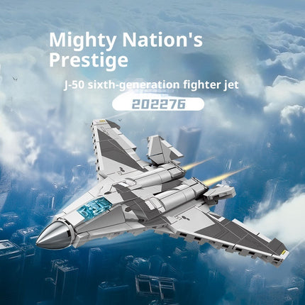 Building Block Assembly Fighter Model