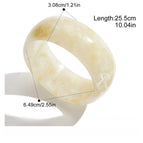 White jade-colored resin bracelet